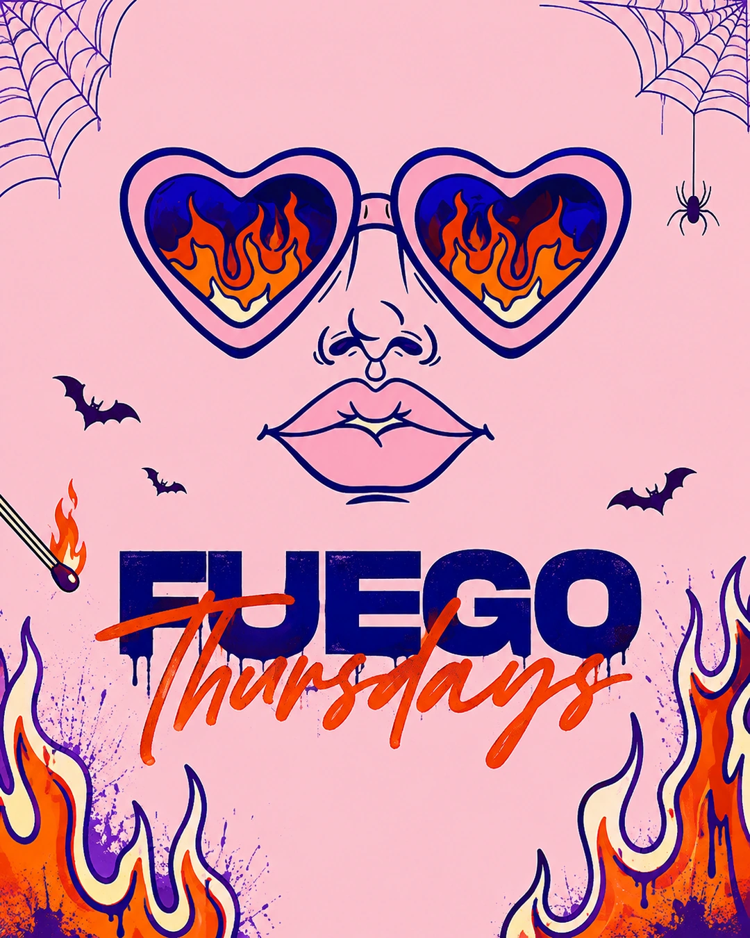 Fuego Thursdays Halloween flyer at PHD Rooftop Lounge, Latin party in Manhattan