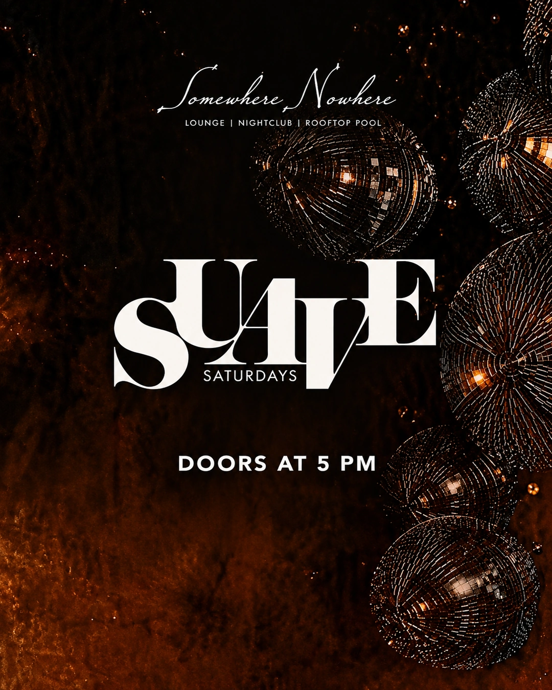 Suave Saturdays NYC rooftop party at Somewhere Nowhere