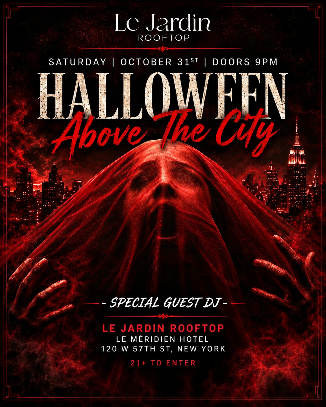 Le Jardin Rooftop Halloween NYC 2026 party