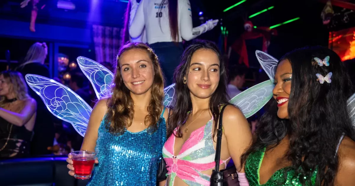 Guests in Halloween costumes at a Halloween party in NYC