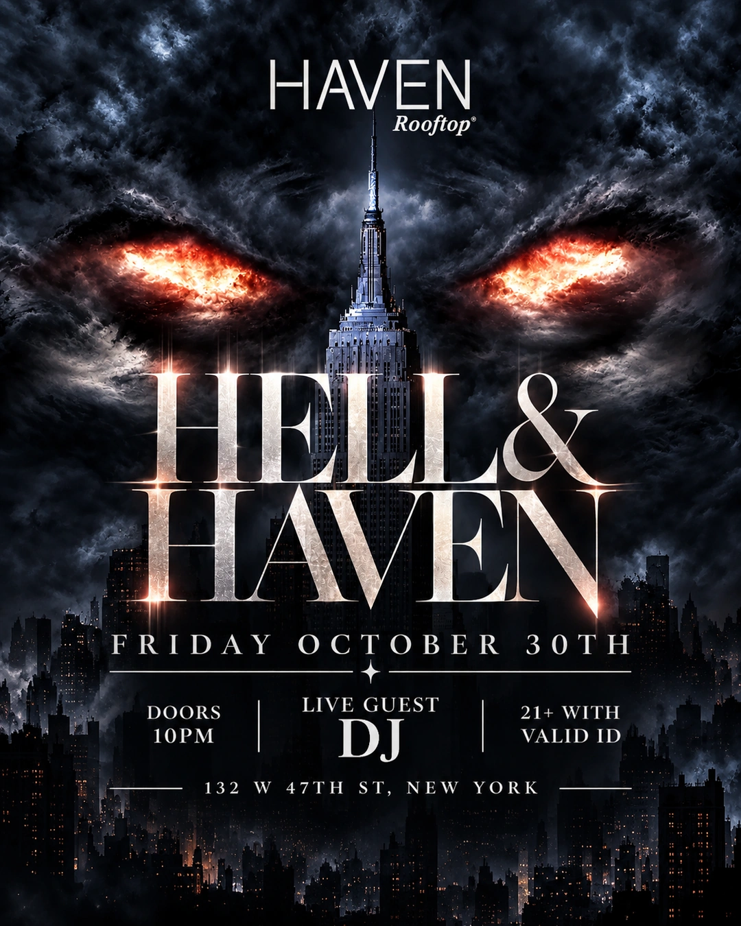 Haven Rooftop Halloween NYC Hell & Haven 2026
